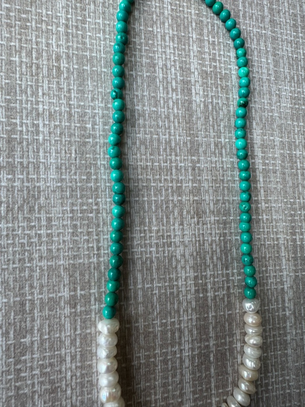 NWOT Tuckernuck Turquoise and Pearl Necklace - Picture 5 of 6